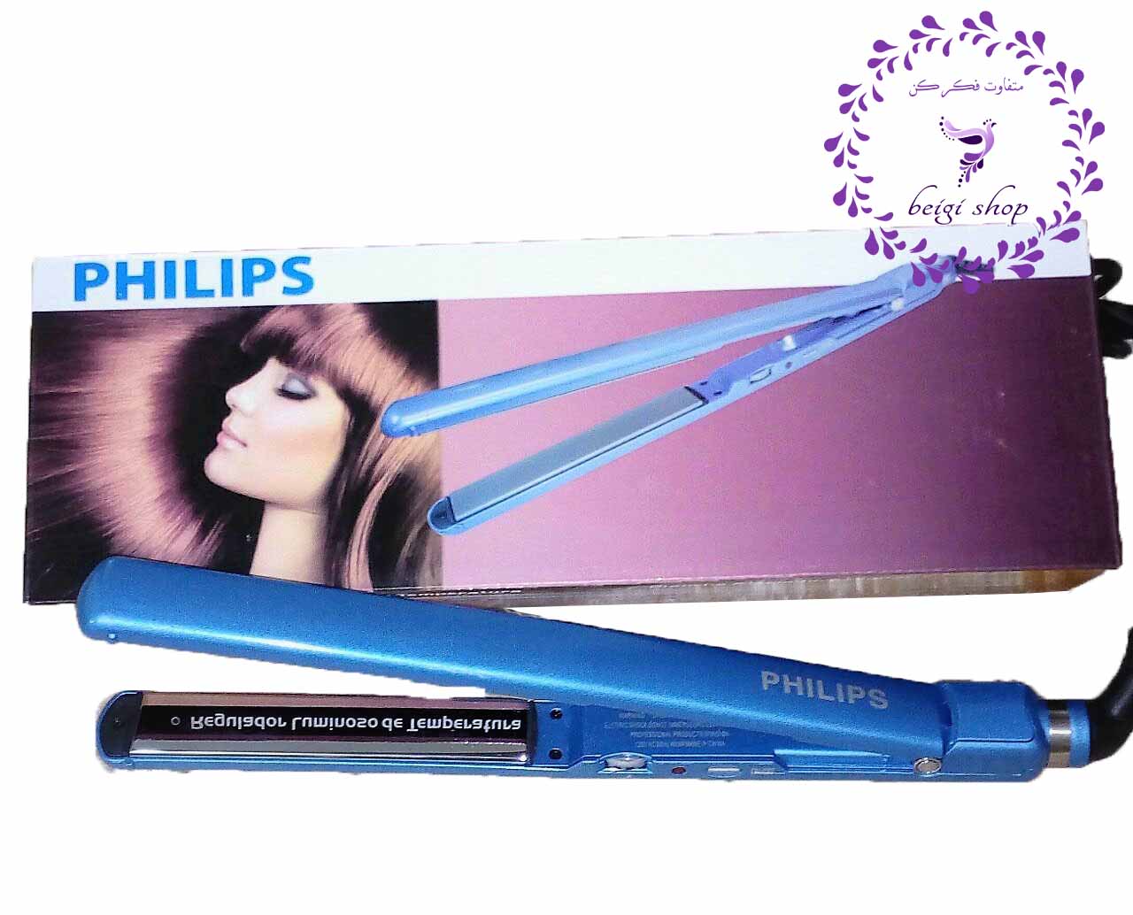 اتو مو صفخه متوسط استیل فیلیپس philips